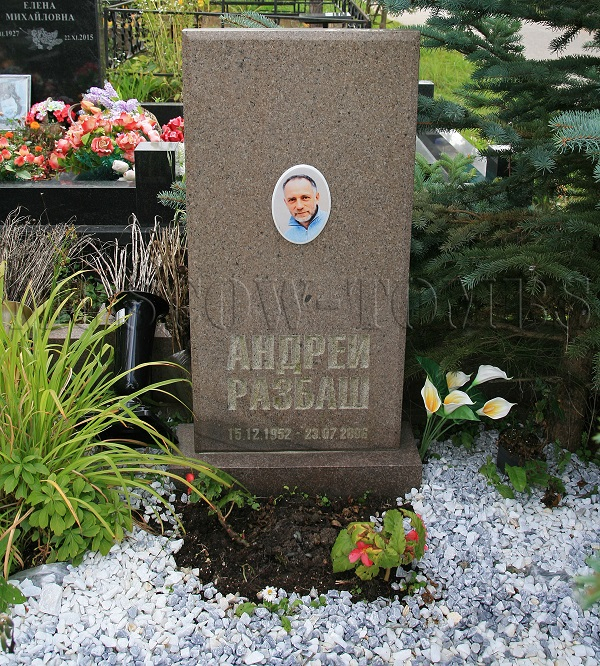 Могила Разбаша на кладбище в Лайково