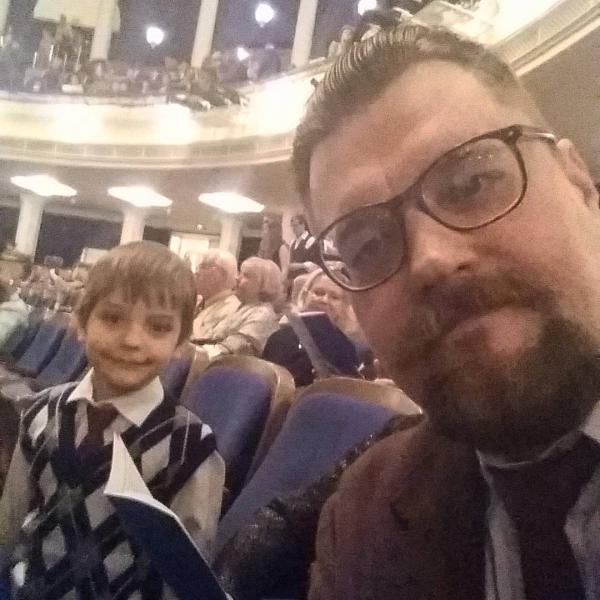 Андрей Добров с сыном Федором
