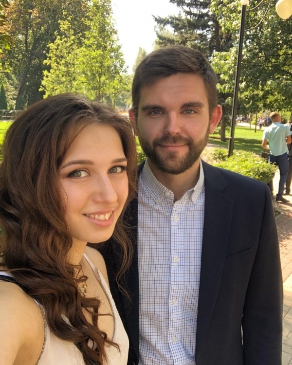 Роман Голованов с женой