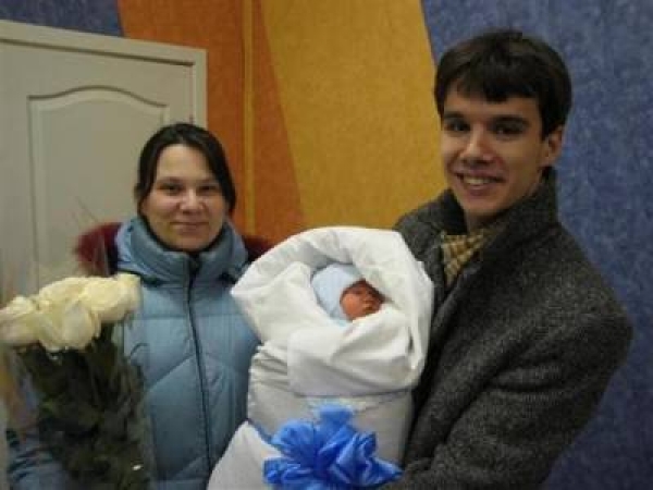 Тихон с Анной, первой женой
