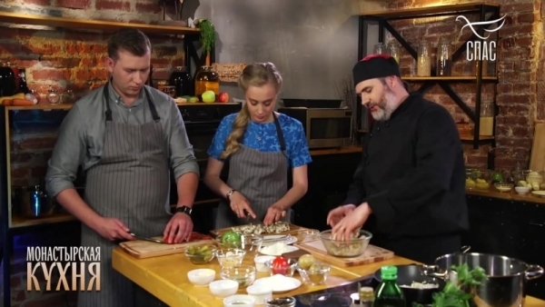Вероника и Сергей в «Монастырской кухне»